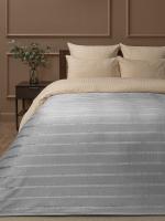 Плед Texrepublic фланель однотон страйп Серый 200*220