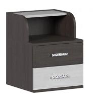 Тумба прикроватная Сицилия Выбеленное дерево/Артвуд Темный