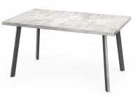 Стол Дублин CRAFT 32 ,1070(+380)*700,  раздвижной,(ЛДСП Цемент светлый), В2/черный