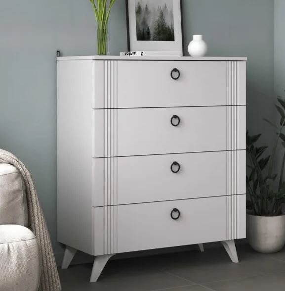Комод К-42 4 ящ. Моргентау/Белый бриллиант