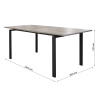 Стол Ареа,1400(+400)*800, металл Графит+пластик (LEMARK 0435)