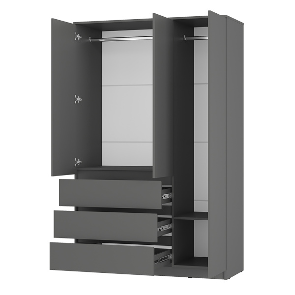 Симпл Шкаф ШК-08 3двГрафит