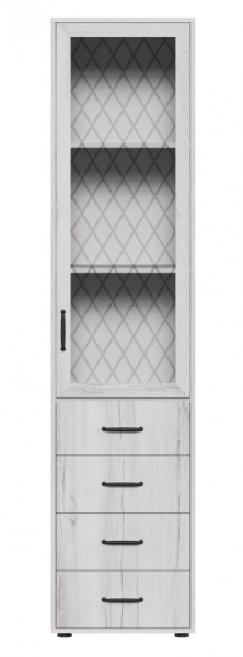 Пенал со стеклом Монреаль дуб канадский правый