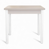 Стол Уют 4 450(+450)*800*750/ ЛДСП Кашемир/Кашемир/опора D50 "труба" белый
