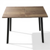 Стол ТИТО 960(1560)*600 ЛДСП EGGER Дуб Галифакс Табак+ножки Черный М