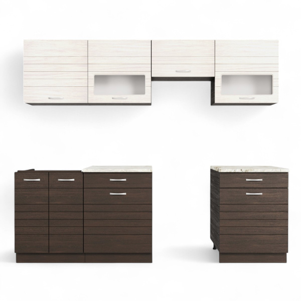 Кухня РУМБА №5/1 венге ЛЕН / ВЕНГЕ +сушка