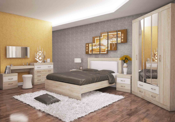 Ника Н18 Зеркало лам.белый/дуб сонома