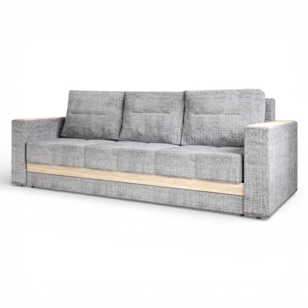 Диван-кровать "Лидер 9" S 2292 - 7 св. серый декор Ясень