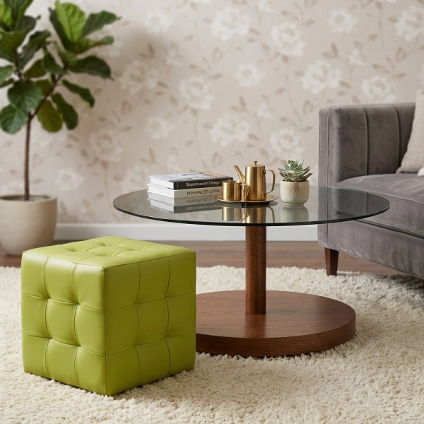Пуф Сеул 40*40 олива 