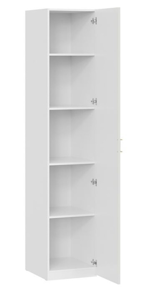 Стелла Шкаф д/белья 1 дв Белый холст/Белый жемчуг