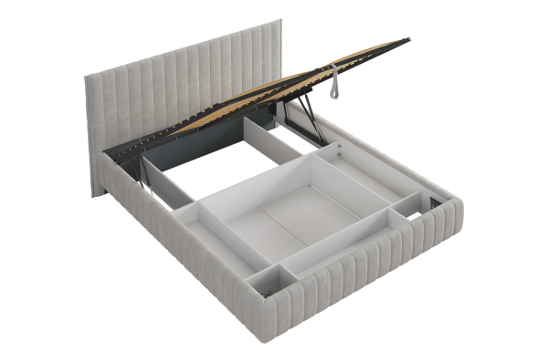 Кровать Твикс с подъемным механизмом  160х200 см (галька (велюр))
