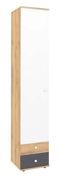 Шкаф для белья ЛОЙС 83 Дуб Золотистый/Белый/Графит