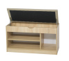 Тумба для обуви БН-196-04 дуб сонома/кожзам Бежевый