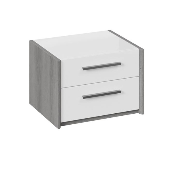 Эста Тумба прикроватная Дуб Гамильтон/Белый глянец