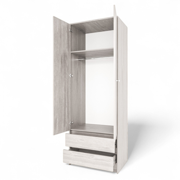 ВЕНСЕН Шкаф 2-х дв, 2 ящика /Сосна Лофт