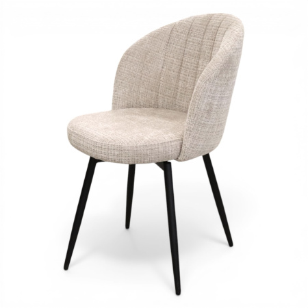 Стул DC-5771 Поворотный, металл черный, ткань UF928-26 (Бежевый) 