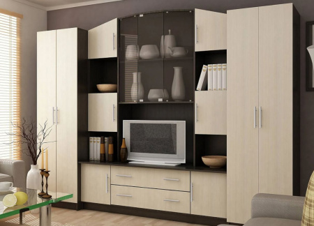 Стенка для гостиной Октавия Дуб Феррара/Дуб Кремона