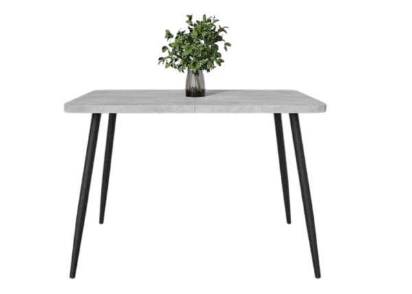 Стол Корсика CRAFT 32,1070(+380)*700,Раздвижной, (ЛДСП Цемент Светлый) В1, металл черный