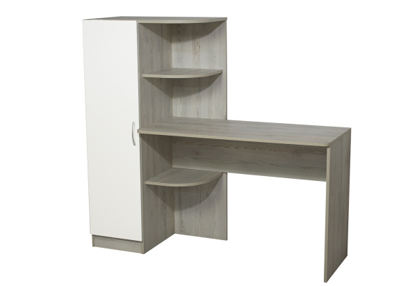 Стол письменный КРИСТИН – 1  Сосна лофт/ Белый  Левый 