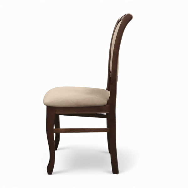 Стул Кабриоль-М орех артемида, ткань Велла 06(Мокачино)