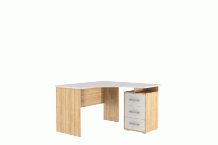 Лайт-2 Стол компьютерный угловой 1200 (дуб сонома/белый)