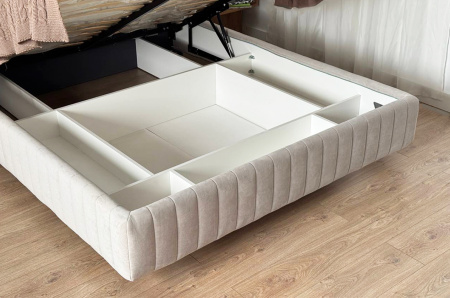 Кровать Твикс с подъемным механизмом  160х200 см (галька (велюр))