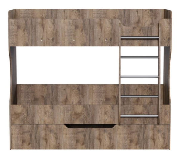 Кровать 2-х ярусная (3-х местная) "Монреаль" б/матр. (Дуб самдал)