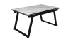 Стол Луис,1400(2000)*900, МДФ/Пластик Найт Стоун/Черный,опора Z 960-2(черный)