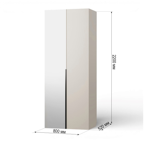 Шкаф распашной Сен-Дени Кашемир/Дуб Латте