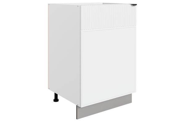 БАРИСТА Шкаф рабочий L500 (1 дв.гл )(левый) (белый/милк матовый)