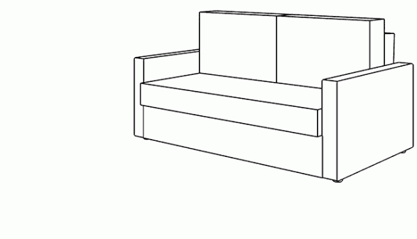 Диван малогабаритный "Лео"  Арт. ТД 381 (Велутто 22(лат